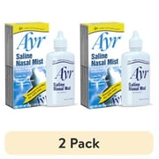 (2 pack) Ayr Saline Nasal Mist, for Daily Saline Nasal Care, 50mL