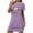 Purple, variant on FDGIU Halloween Pajamas Women's Oversized Short Nightgown Fashion Chest Print Short Sleeve Nightdress Soft Sleepshirts