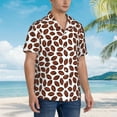 thumbnail image 5 of Haiem Coffee Rugby Printed Hawaiian Shirt for Men - Men’s Casual Beach Summer Shirts - Stretch Fabric with Modern Fit-X-Large, 5 of 9