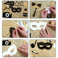 thumbnail image 6 of Event & party supplies,30 Pieces Black Golden Photo Booth Props For Birthday Wedding New Year Mix Of Hats Lipstick Tie Crowns And More Funny Selfie Props, 6 of 8