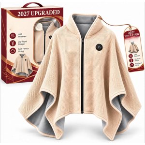 Wearable USB Heated Blanket Shawl Wearable Heated Blanket