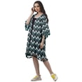 thumbnail image 4 of Moomaya Boléro Ouvert Imprimé Manches 3/4 Couverture de Plage en Georgette pour Femmes, 4 of 6