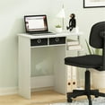 thumbnail image 4 of Pemberly Row Laptop/Notebook/Computer Desk/Table in White Oak/Chrome, 4 of 6