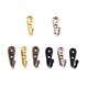 thumbnail image 4 of 5 unids suspensión de pared curvada hebilla cuerno cerradura cierre cierre gancho de aleación de zinc puerta ganchos de pared colgador negro / oro / plata / bronce w / tornillos, 4 of 6