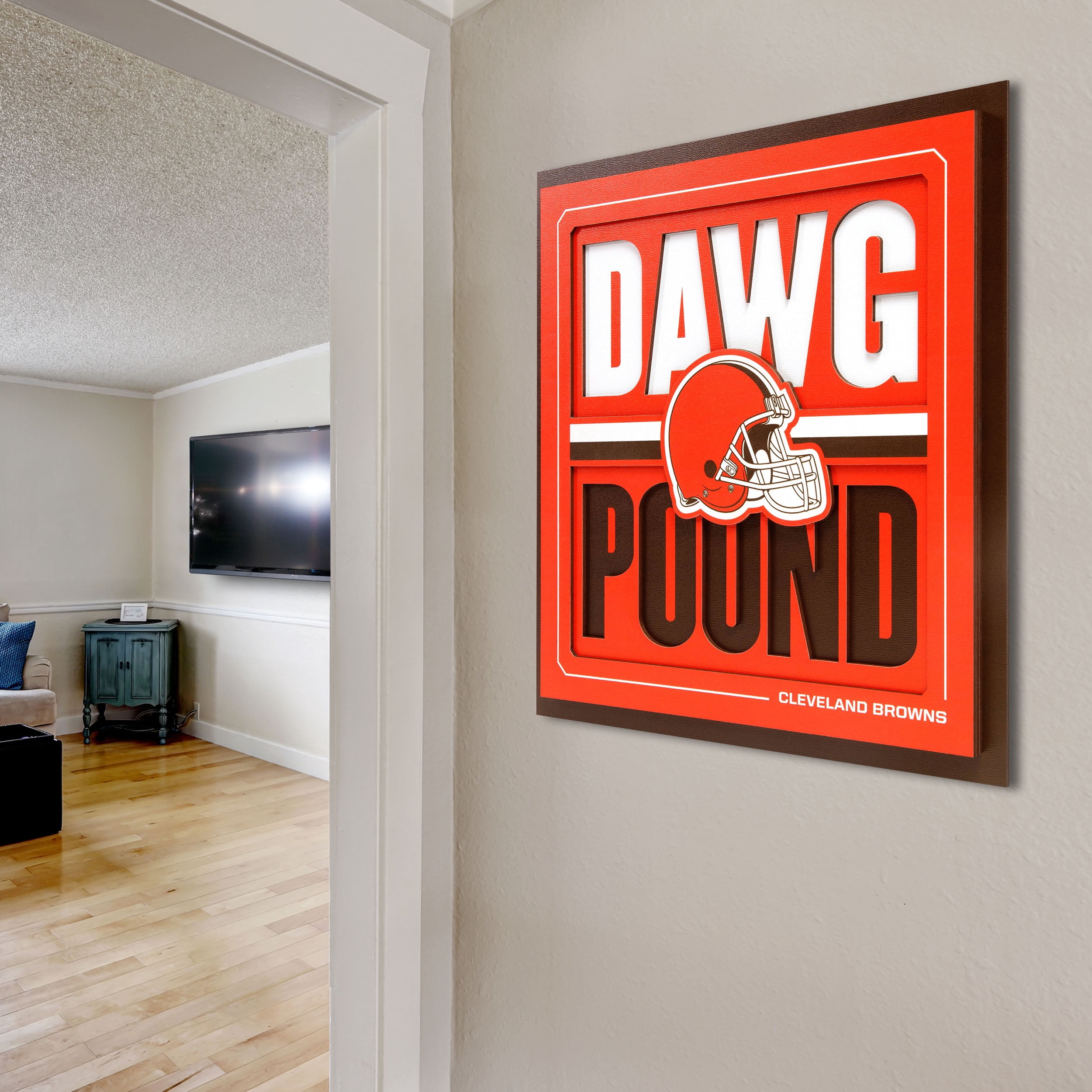 IDNA Cleveland Browns 12" x 12" Slogan Series 3D Wall Art
