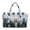 Camper Pine Patchwork, variant on Zebra Print Large Quilted Duffle Bag for Women, Weekender Travel Bag Carry On Bag with Zipper Pockets, Cute Gym Dance Overnight Tote Bag