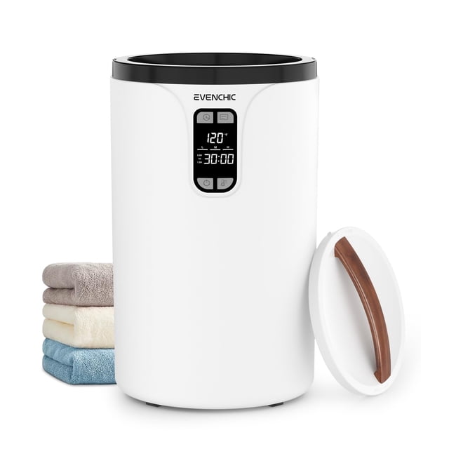 Calentador de toallas Evenchic 20L para baño con temporizador y pantalla LED