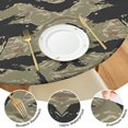 thumbnail image 4 of Green Camo Tiger Stripe Pattern Round Fitted Tablecloth with Elastic Edge,Dining Table Cover Waterproof,Outdoor Round Tablecloth for Camping,Dining,Indoor and Outdoor, 4 of 7
