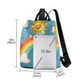 thumbnail image 3 of FORMRS Women's Travel Backpack Purse Anti-Theft Hidden Pockets Casual Shoulder Bag, Rainbow with Stars, 3 of 7
