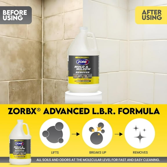 Pro  Strength & Remover & Cleaner Spray 128 FL Oz Refill - Bleach , No Scrub Formula for Shower, Bathroom, Carpet,  &