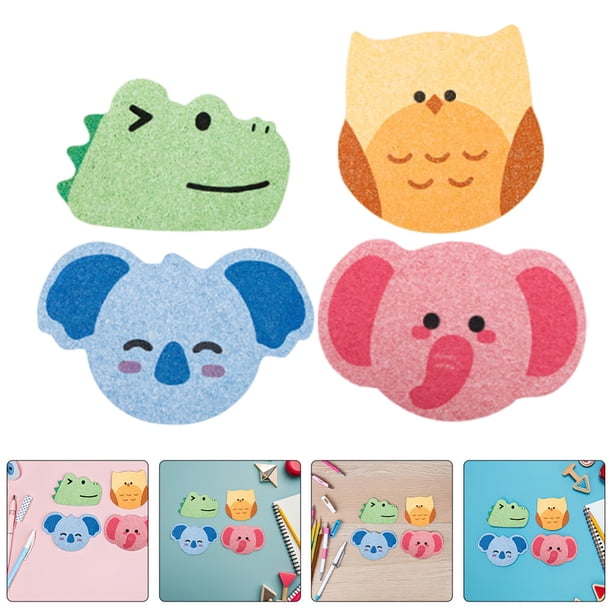 TABLETREANDS 4Ud Esponjas Reutilizables De En Pulpa De Madera Animal Con Absorción Rápida Y Secado