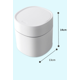 thumbnail image 5 of Mini wastepaper basket desktop wastepaper basket with lid small knob, white, 5 of 5