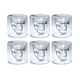 thumbnail image 1 of Pack 6 Vasos Calaca Shot Tequilero Vaso Vidrio Calavera 75ml Transparente, 1 of 5