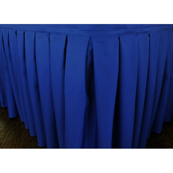 Wedding Linens Inc. 6ft Polyester Table Skirt for Rectangle or Round Tables, for Home Decor Wedding Birthday - Royal Blue