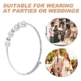 thumbnail image 3 of YUYUETIME Bridal Style Rhinestone Cuff Bracelet 1Set Comfortable Wear for Evening Events, 3 of 8