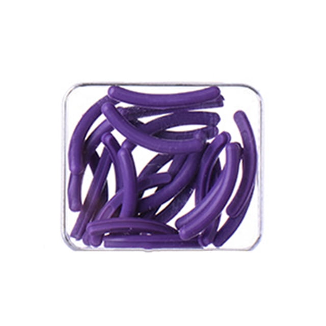 Recambios para rizador de pestañas Qarigey almohadillas de repuesto universales 24 piezas morado
