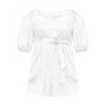 thumbnail image 4 of ELOQUII Elements Women's Plus Size Belted Eyelet Dress, 4 of 4