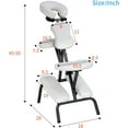 thumbnail image 2 of BestMassage Premium White 4" Portable Massage Chair Tattoo Spa Free Carry Cae, 2 of 6