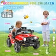 thumbnail image 3 of Farmdex 12 Volt Ride on Toys for Toddlers with Remote Control, Electric Ride on Truck Car w/3 Speeds, Horn, 4 LED Lights, 3 Point Safety Belt, Music Player, Pink, 3 of 7