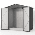 thumbnail image 4 of Asofer Outdoor Storage Shed 6’ x 4’, Lockable Doors Galvanized Metal Garden Shed for Backyard, Garden, Patio, 4 of 13