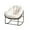 White, variant on Tcbosik Outdoor Rocking Chair - Comfy Papasan Chair with Cushion - Rattan Rocker Chair for Porch Balcony Backyard Living Room - Grey