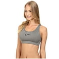 thumbnail image 3 of Women's Nike Swoosh Sports Bra, Sports Bra for Women with Compression & Medium Support, Carbon Heather/Anthracite/Black, XS, 3 of 3