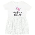 thumbnail image 3 of Inktastic My Auntie Loves Me Unicorn Girls Toddler Dress, 3 of 5