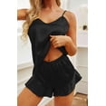 thumbnail image 4 of Satin Cami, Ruffle Hem Shorts Pajama Set, 4 of 4