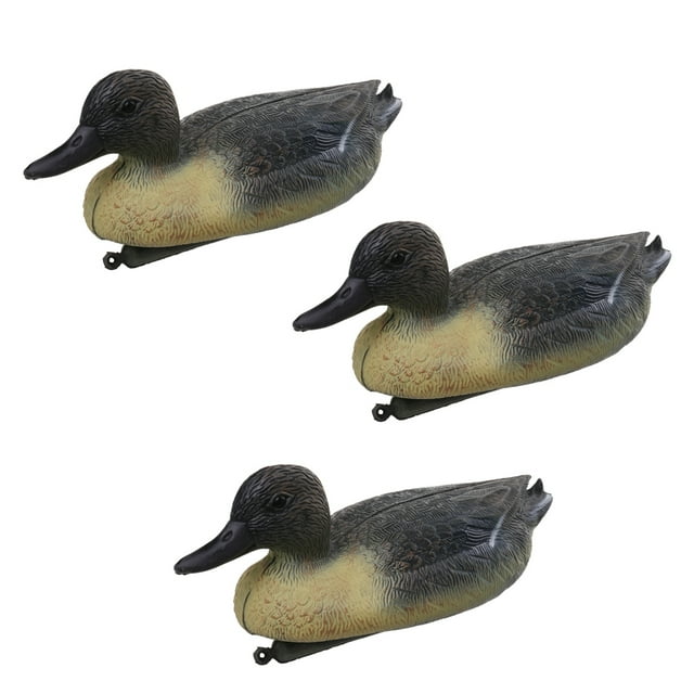 jinwen 3 Pieces Hunting Plastic Duck Decoy Drake Mallard Duck with Floating Keel