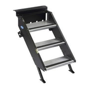 MORryde StepAbove 30 to 33.5 Inch 3 Step Portable RV Camper Motorhome Stair
