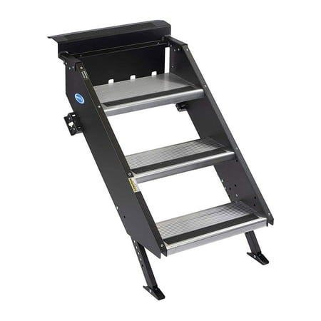MORryde StepAbove 30 to 33.5 Inch 3 Step Portable RV Camper Motorhome Stair