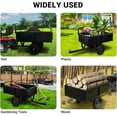 thumbnail image 5 of DSstyles 750 lbs Heavy Duty Steel Dump Cart, 15 Cubic Feet Garden Utility Trailer with Removable Sides,Hand Pull or Foot Pedal Dump Cart for ATV, UTV, Lawn Mowers and Tractors, 5 of 8