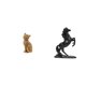thumbnail image 1 of Estatua de gato, figura decorativa, escultura de caballo, adorno de resina animal, material de decoración moderno y creativo, adecuado para el hogar,, 1 of 8