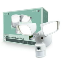 Merkury Smart Floodlight Camera HD Surveillance, Motion Alerts & 1800-Lumen Light