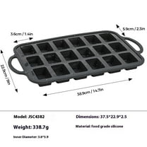 Brownie Cake Pan Square Muffin Pan Mini Loaf Pan,Non-Stick Carbon Steel Baking Bread Pan Baking Tray Bakeware 18-Cavity