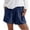 Navy, variant on High Waist Summer Shorts For Loose Fit Casual Beach Shorts with Wide Leg Comfortable Elastic Waistband Womens Tunic Tops Short Sleeve