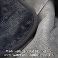 thumbnail image 5 of Lavish Home 80x80 Waterproof Blanket for Kids, Pets, and Outdoors (Gray), 5 of 10