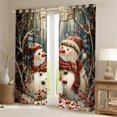 thumbnail image 2 of Homewish Cartoon Snowman Child Black Out Curtains, Merry Christmas Curtains Pack of 2 (42x63 Each), Rustic Farmhouse Bedroom Curtains, Blackout Curtains Home Decor, 2 of 6