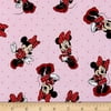 1/2 Yard - Minnie Mouse Loves Dresses on Pink Cotton Fabric (Great for Quilting, Sewing, Craft Projects, Throw Blankets & More) 1/2 Yard X 44"