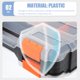 thumbnail image 3 of Caja organizadora de herramientas para guardar tornillos, tuercas y pernos con asa y tapa transparente, 3 of 5