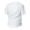 thumbnail image 4 of Antinious Men Solid Round Neck Arm Zip Short Sleeve Loose Daily Casual Tops, 4 of 5