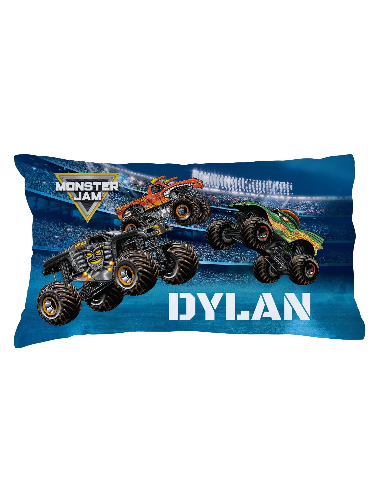 Personalized Monster Jam Arena Kids Pillowcase, Black