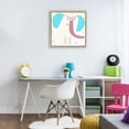 thumbnail image 3 of Stupell Industries Contemporary Electric Blue Elephant Gold Floating Frame Canvas Art, 18 x 18, by Carla Daly, 3 of 8