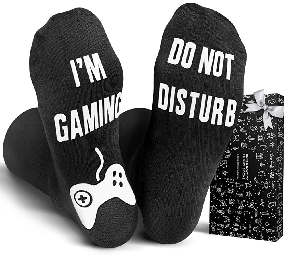 Novelty Socks, Father Day Gifts Do Not Disturb I'm Gaming Socks Funny