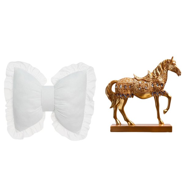 Cojín Moderno Para Decoración Del Hogar Con Diseño De Escultura De Animal, Cómodo Cojín Para Sofá Y Mesita De Noche Con Figura De Caballo Grabada En Resina, Decoración Para Oficina Y