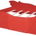 thumbnail image 4 of uhomepro Platform Bed Frame Race Car-Shaped Bed with Headboard, Pine Wood Full Bed Frame with Wood Slats Support, No Box Spring Needed, Red, 4 of 7