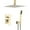 Brushed Gold, variant on ANGELES HOME 2-Spray Dual Shower Head 12 in. Ceiling Mount Fixed and Handheld Shower Head 2.5 GPM in Brushed Gold (Valve Included)