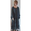 Textile Women´s Long Sleeve Maxi Dress Green Size XL