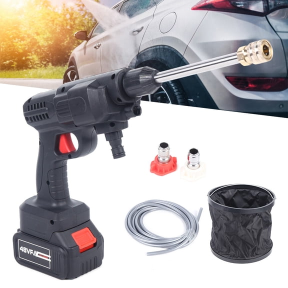 21V DC Spray Gun 406PSI Electric For Car Auto Spray Cleaner Washer Gun Cordless