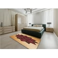 thumbnail image 5 of Ahgly Company Machine Washable Indoor Rectangle Transitional Yellow Orange Area Rugs, 4' x 6', 5 of 7